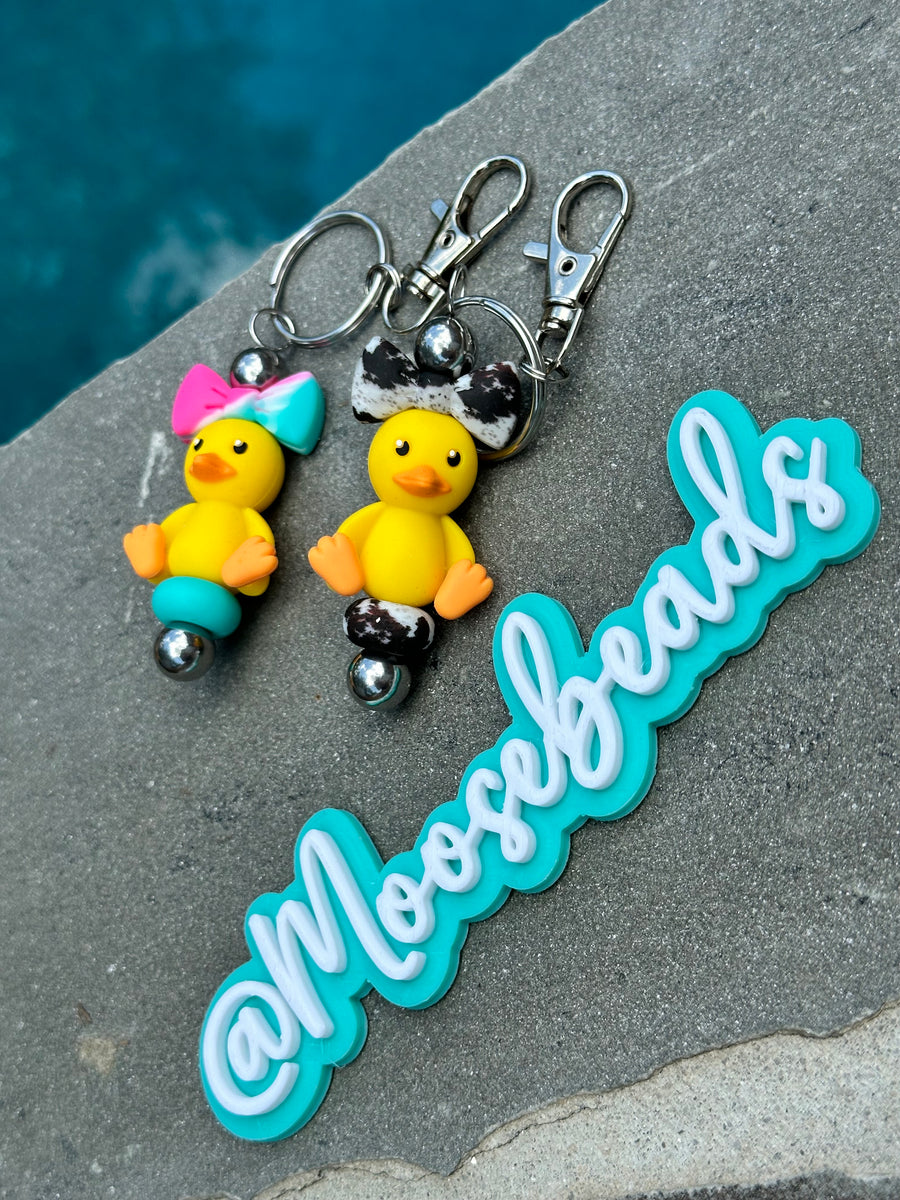 S-1057 Waddles The 3d Duck Silicone Exclusive – Platinum Moose Beads 