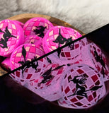 S-1086 Pink Disco Witch On A Broom (Glow In The Dark) Silicone Focal EXCLUSIVE