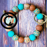 S-849 Turquoise/Rust Boho Bull Skull (Copyrighted) Silicone Buddy EXCLUSIVE