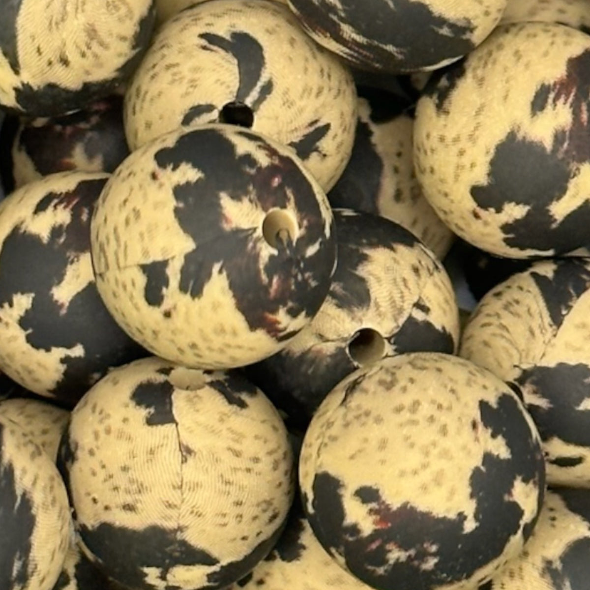 1532 TAN Cowhide 15mm Silicone Bead EXCLUSIVE Platinum Moose Beads