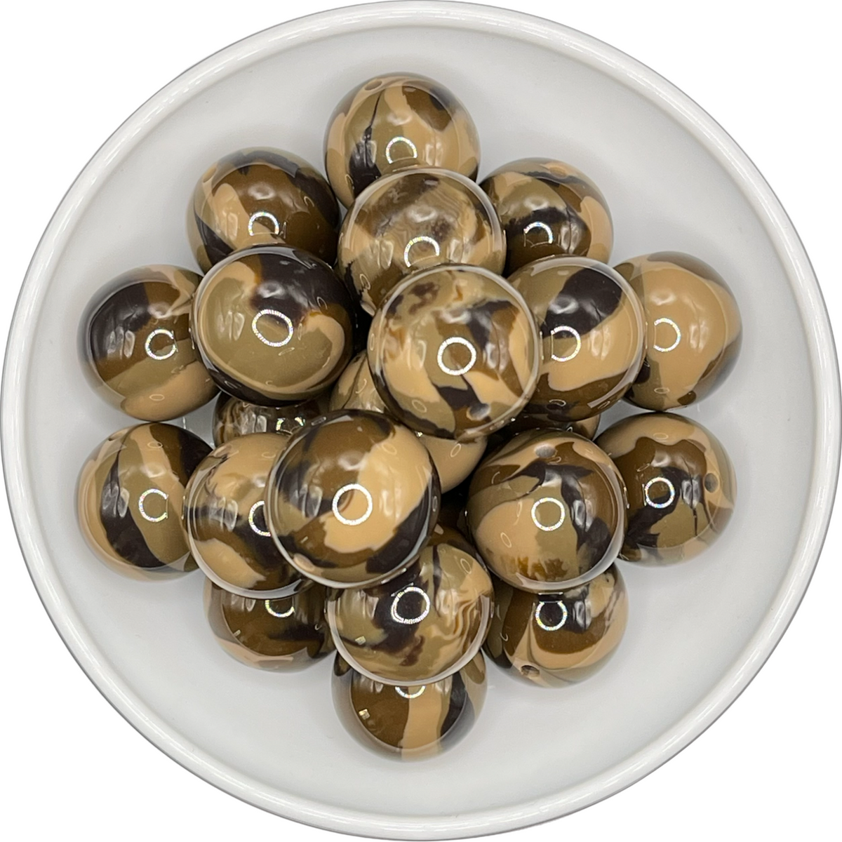 Brown Camo Platinum Moose Beads and Supplies