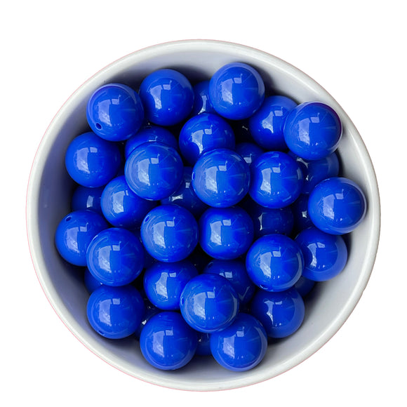 Shades of Blue 20mm Bubblegum Beads