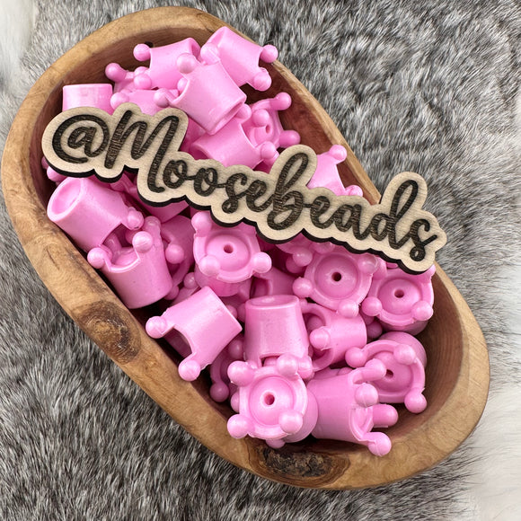 S-459 Sweet Pink Opal 3D Crown Silicone Focal