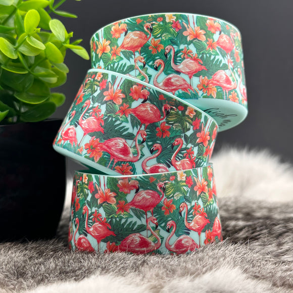 High Maintenance Designs Brand Hibiscus Flamingo Printed Silicone Boots for Tumblers EXCLUSIVE