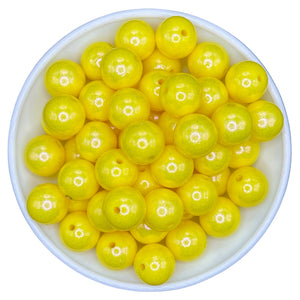 15-105 Daffodil Yellow Shimmer 15mm Silicone Bead
