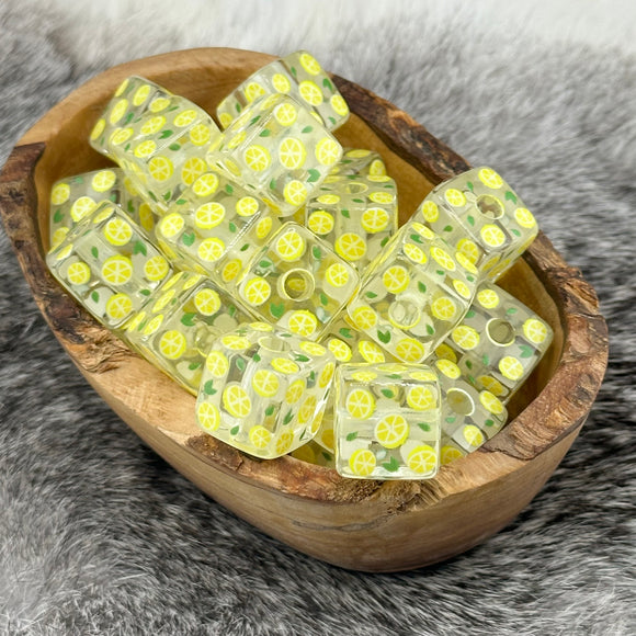 Lemon Printed Cube