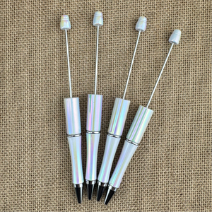 White OPAL PLASTIC Beadable ink Pen