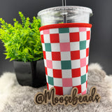 MEDIUM Reuseable Iced Coffee Cup Sleeve (Koozie) EXCLUSIVE (Multiple Patterns in Drop Down Menu)