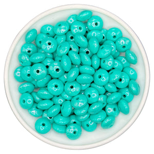 L-12 Turquoise Dream Opal Silicone Lentil  Bead 12x6mm