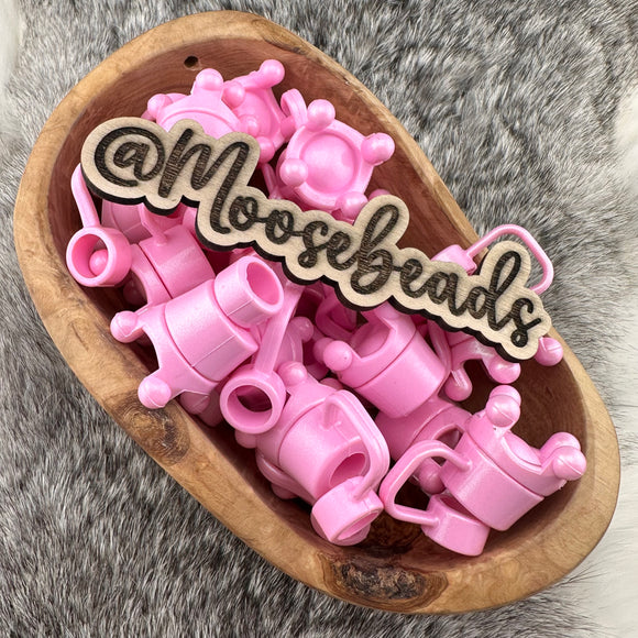 BST-61 Sweet Pink Opal Crown SILICONE Straw Topper EXCLUSIVE