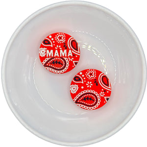 S-134 RED Bandana MAMA Silicone Buddy EXCLUSVIE