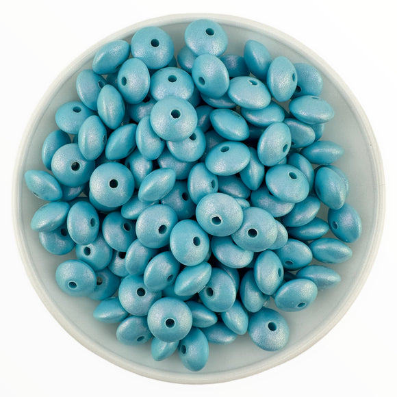 L-1 Pastel Blue Silicone Lentil Bead Exclusive