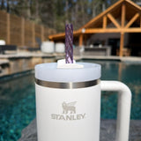 Purple Swirly 40oz Plastic Straw (1 straw)