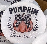 S-750 Coquette Pumpkin Season Printed Glitter Focal EXCLUSIVE (2 pack)