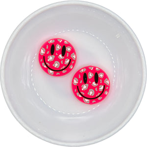 Hot Pink Leopard Happy Face Silicone Buddy EXCLUSIVE