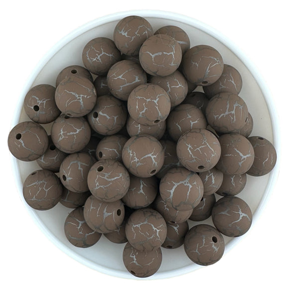 15-153 Electric Brown 15mm Silicone Bead