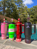 Neon Hippie Happy Flowers Silicone Tumbler Boot EXCLUSIVE