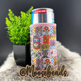 Vintage Goose Patchwork Reuseable SLIM CAN Sleeve (Koozie) EXCLUSIVE