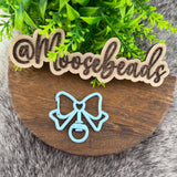 Blue Bow Swivel Charm Clip (1 per Order)