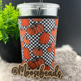MEDIUM Reuseable Iced Coffee Cup Sleeve (Koozie) EXCLUSIVE (14 Patterns in Drop Down Menu)
