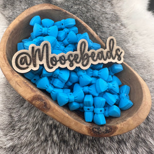 SMALL-9 Neon Blue Small BOW Silicone Buddy EXCLUSIVE
