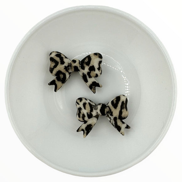 Leopard Print Bow w/ Tails Silicone Buddy EXCLUSIVE