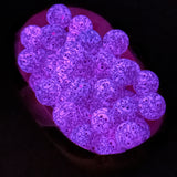 15-192 GLOW IN THE DARK HOT PINK SKULL PRINT 15mm Silicone Bead EXCLUSIVE