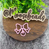 Pink Bow Swivel Charm Clip (1 per Order)