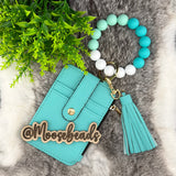 Turquoise Beaded Wristlet Keychain