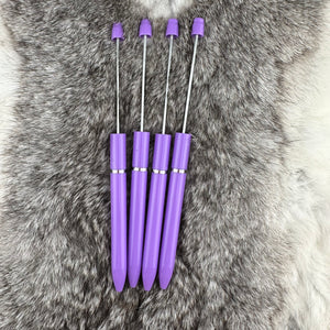 Purple Slim PLASTIC Beadable ink Pen