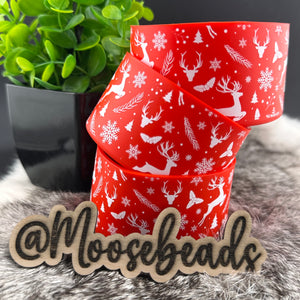 Red Reindeer Boot (matches Snowflake Straw Topper)