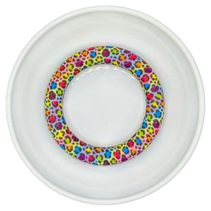 S-606 Lisa Frank Leopard Print 65mm Silicone Ring/Pendant