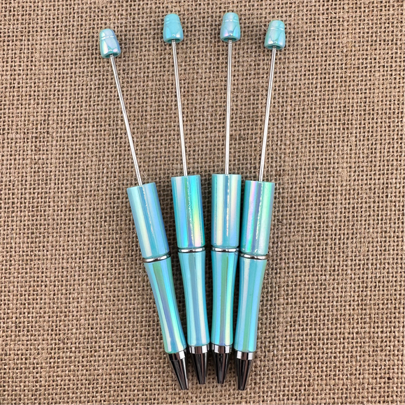 Turquoise OPAL PLASTIC Beadable ink Pen
