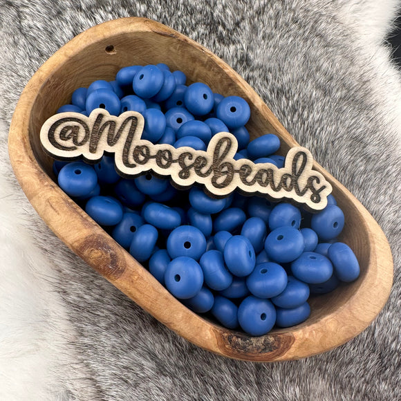 Yale Blue Round Abacus Silicone 14mm