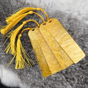 Pearlescent Yellow Acrylic Beadable Bookmark w/ Tassel