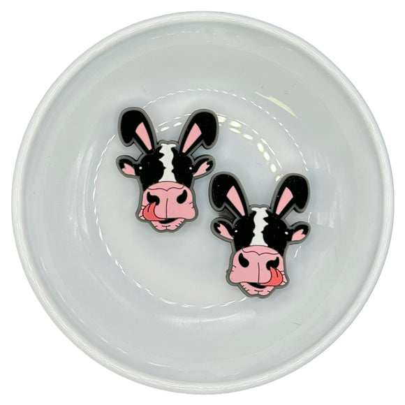 S-889 Black Big Nose Cow w/ Bunny Ears Silicone Buddy EXCLUSIVE