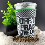 Off To Praise The Lord Reuseable Iced Coffee Cup Sleeve (Koozie) EXCLUSIVE