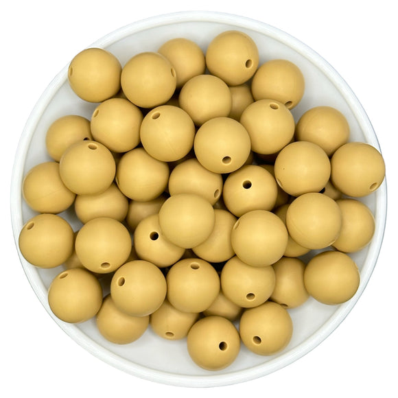 15-9 Ivory Tribal Khaki 15mm Silicone Bead EXCLUSIVE