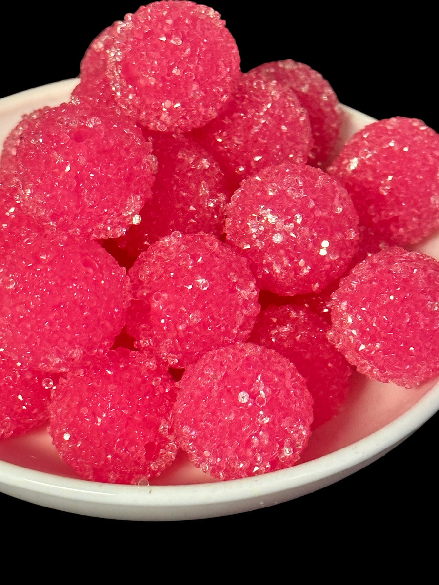 R22 Hot Pink Sugar Beads Platinum Moose Beads and Supplies