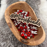 Red Rhinestone Bow Bead