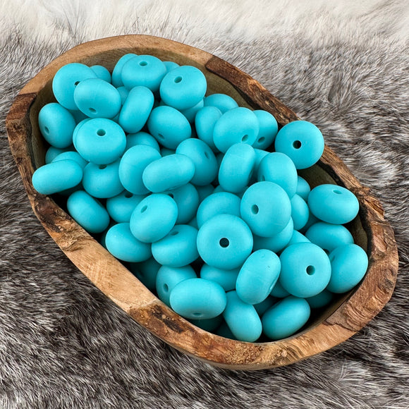 Custom Turquoise Round Abacus Silicone 14mm