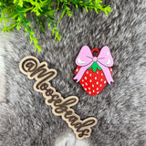 Coquette Strawberry 3D Printed Soda Can Tab Opener (1 Opener)