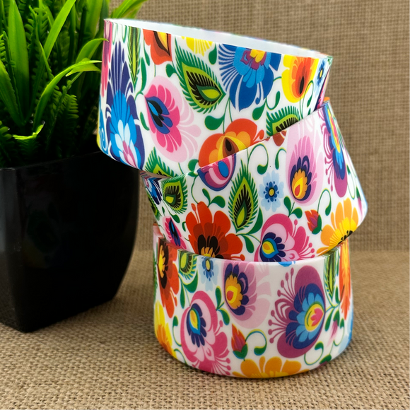 Floral Print Silicone Boots for Tumblers