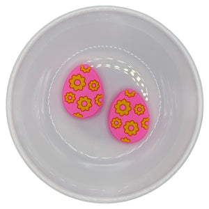 S-855 Pink Easter Egg w/ Flowers Silicone Buddy