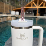 Pink Swirly 40oz Plastic Straw (1 straw)