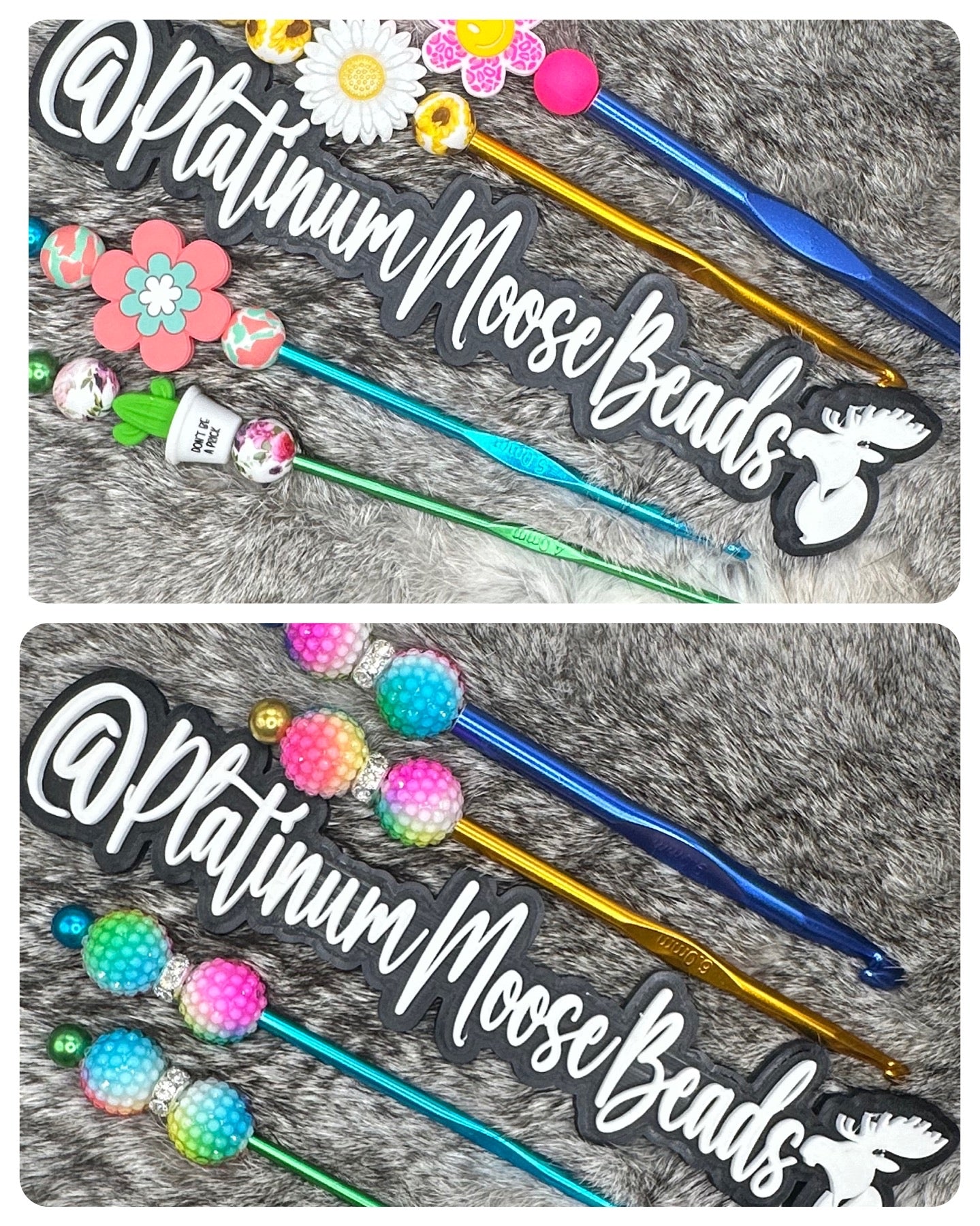 Beadable Crochet Hooks (Both styles) – Platinum Moose Beads and Supplies