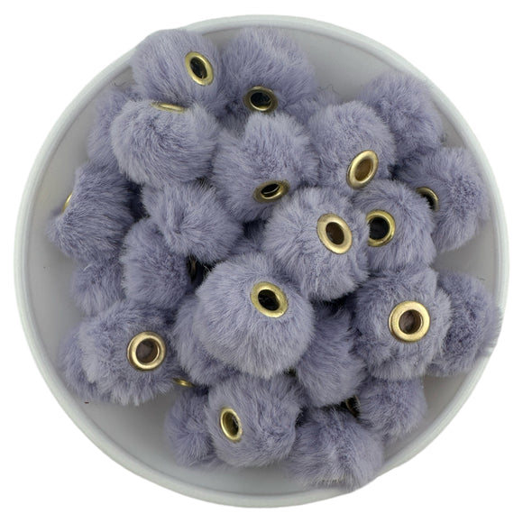 Lavender Floofy Pom Large Hole Spacer 16mm