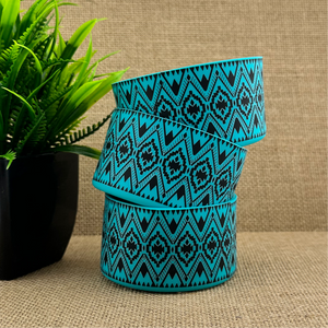 Black & Turquoise Western Printed Silicone Boots for Tumblers EXCLUSIVE