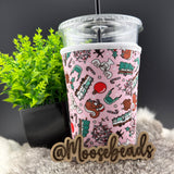 USE DROP DOWN MENU FOR MULTIPLE DESIGNS MEDIUM Reuseable Iced Coffee Cup Sleeve (Koozie) EXCLUSIVE (Multiple Designs in Drop Down Menu)