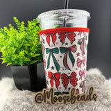 MEDIUM Reuseable Iced Coffee Cup Sleeve (Koozie) EXCLUSIVE (Multiple Patterns in Drop Down Menu)